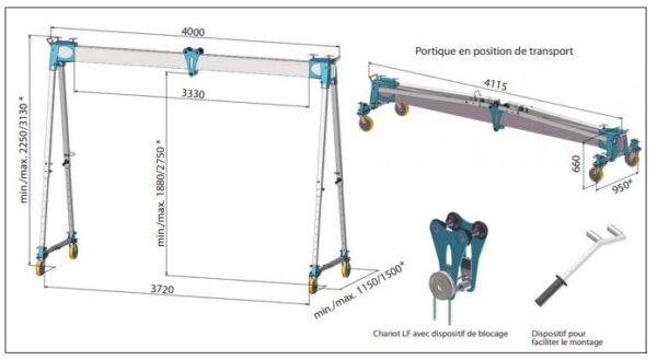 WiMAG Alu portal 1000 kg