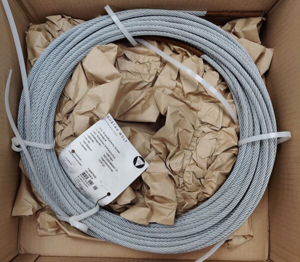 Wire rope D=7,0 sZ zn 27,8m