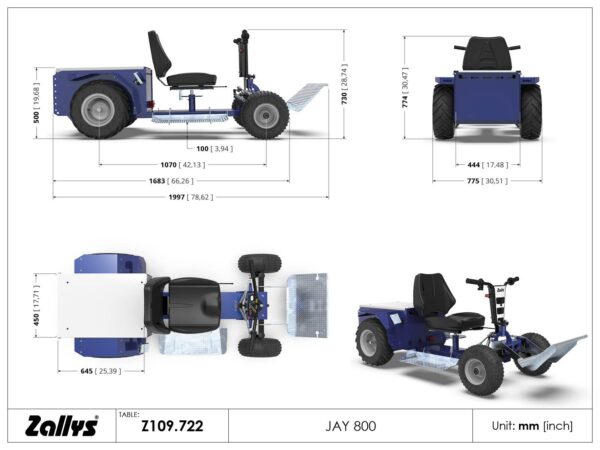 JAY 800 - Elektrische wijngaardwagen - Afbeelding 4
