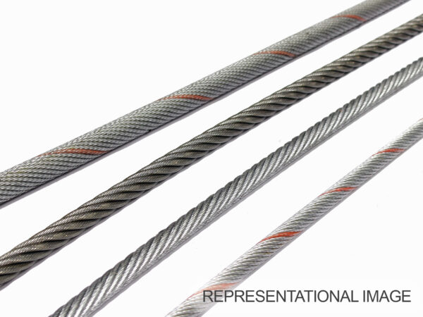 Wire Rope DVR5 - 8mm Diameter: 8 mm, Lay Type and Direction: Left Hand Ordinary Lay, Minimum Breaking Load: 68.940 kN, Complete Strand Designation: 8XK19S  Partnumber Konecranes : 52334424 Partnumber Verlinde: VT0003558
