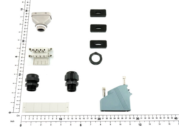 Fiche de connexion réseau électrique DC 16/25, plat/rond, kit